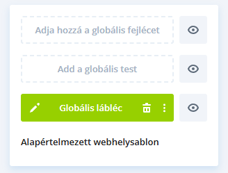 Globális lábléc beállítása