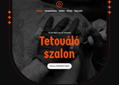 Tetováló weboldal sablon
