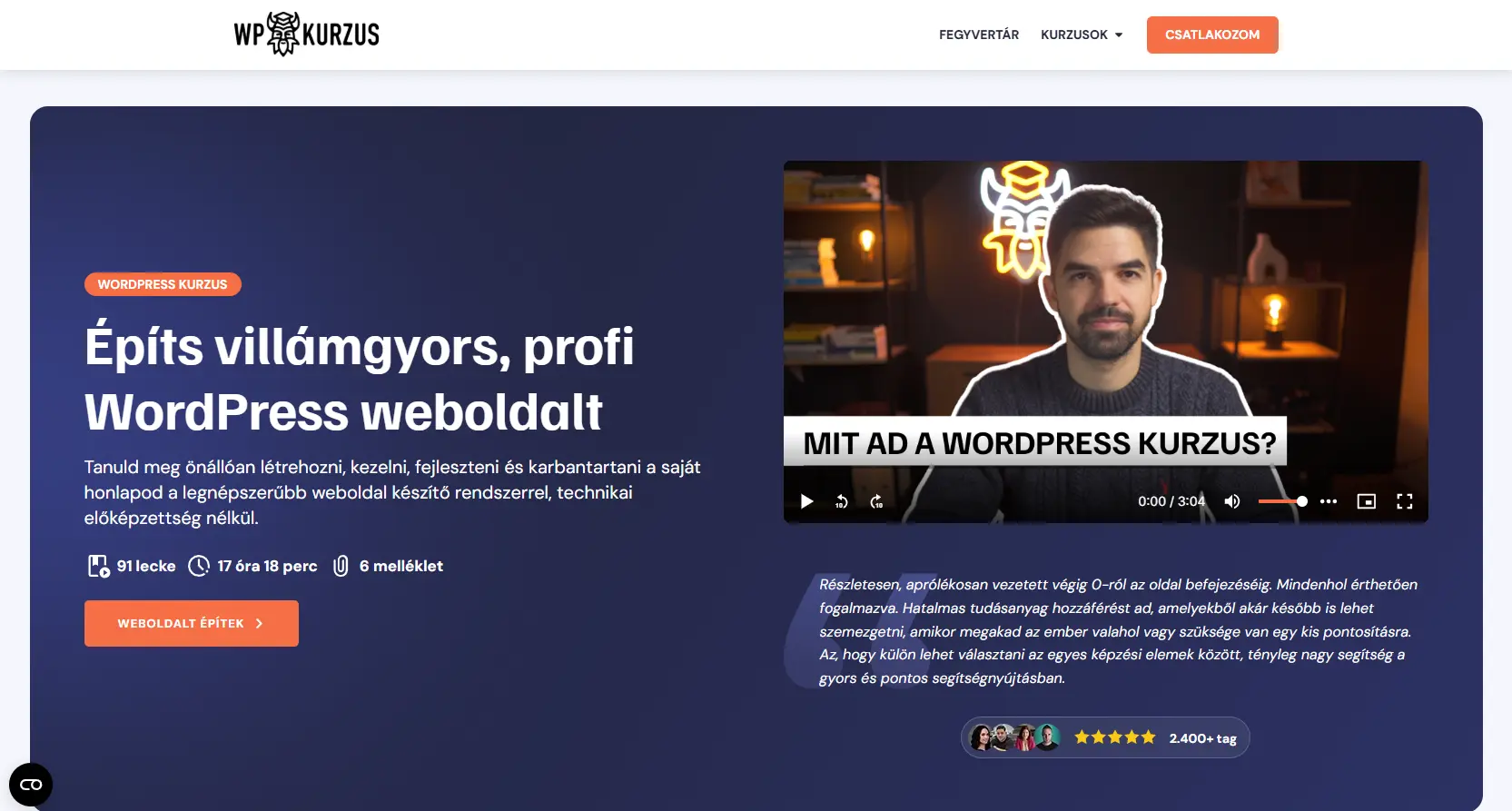 WPKurzus - WordPress kurzus